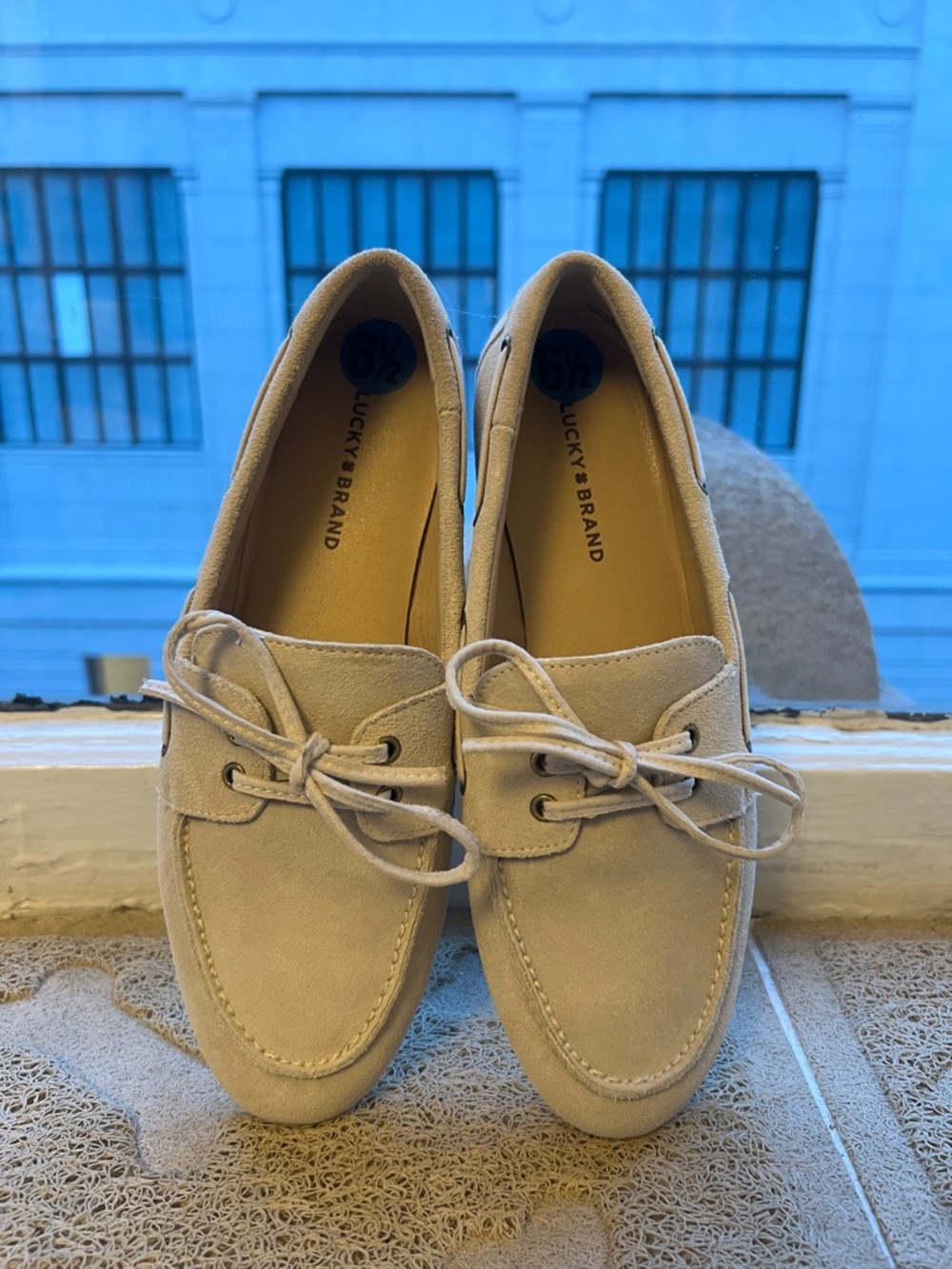 Lucky Brand Women's Tan Suede Boat Shoes